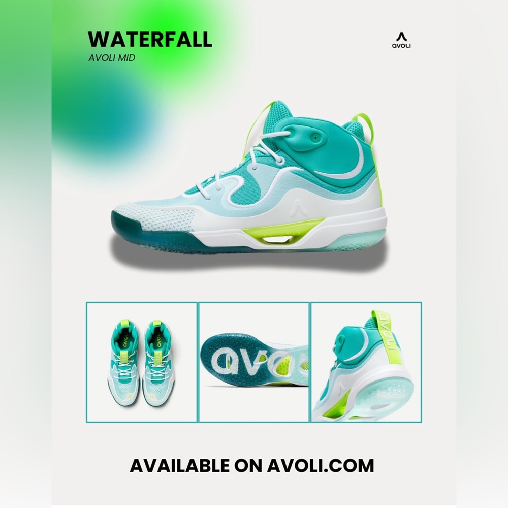 Avoli Mids - Size 8 Volleyball Shoes - Waterfall